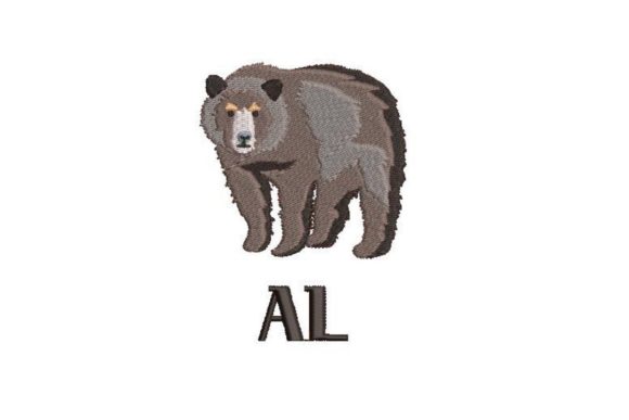 American Black Bear Embroidery Design