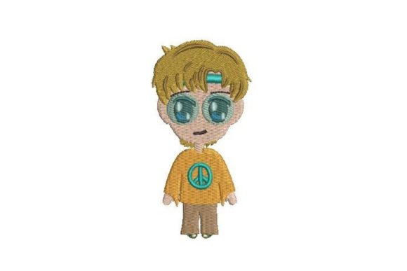 Chibi Hippie Boy: A Smart Embroidery Choice for Small Business Merch
