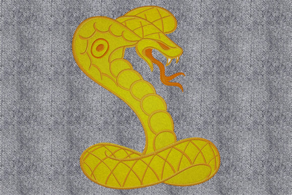 Cobra Snake Embroidery Design