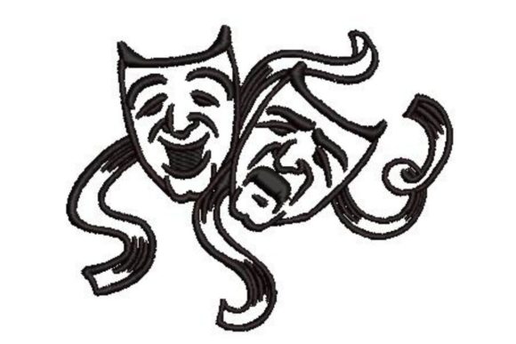 Comedy Tragedy Masks Embroidery Design Review