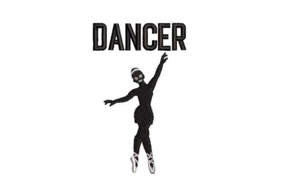 Dancer: Elegant Ballerina Embroidery for Small Business Branding