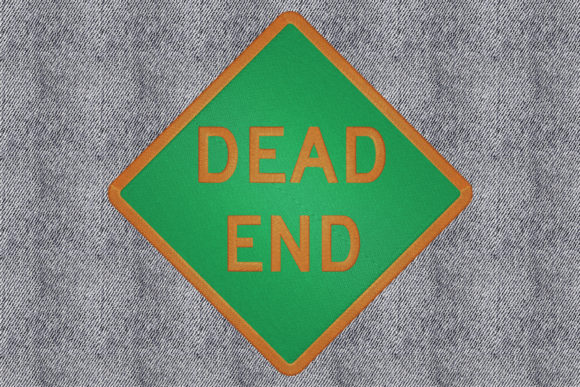 Dead End Sign Embroidery Design