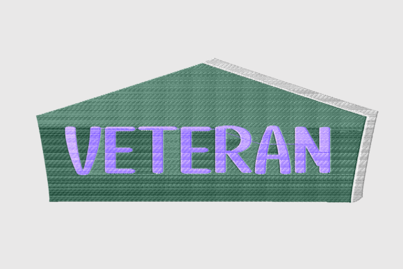 Green Veteran Badge: A Thoughtful Embroidery Choice for Meaningful Gifts