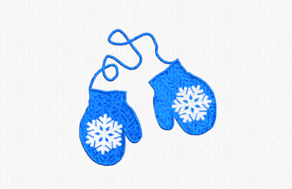 Mittens with String