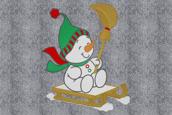Snowman on the Luge
