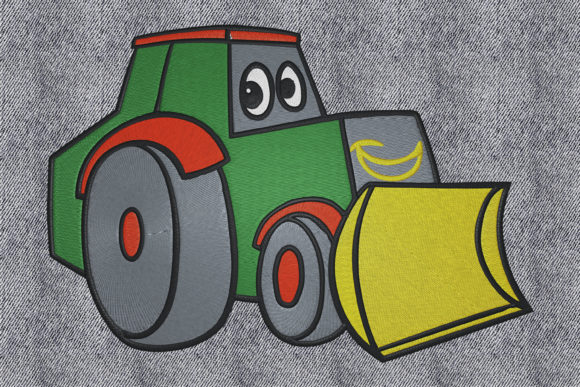 Tractor Bulldozer Embroidery Design