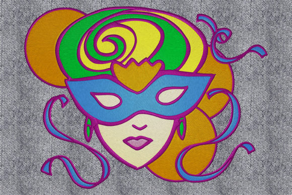 Woman with Carnival Mask